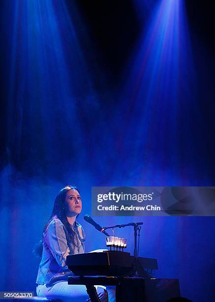 Musician Vanessa Carlton performs onstage during her tour opener at the Imperial Vancouver on January 14, 2016 in Vancouver, Canada