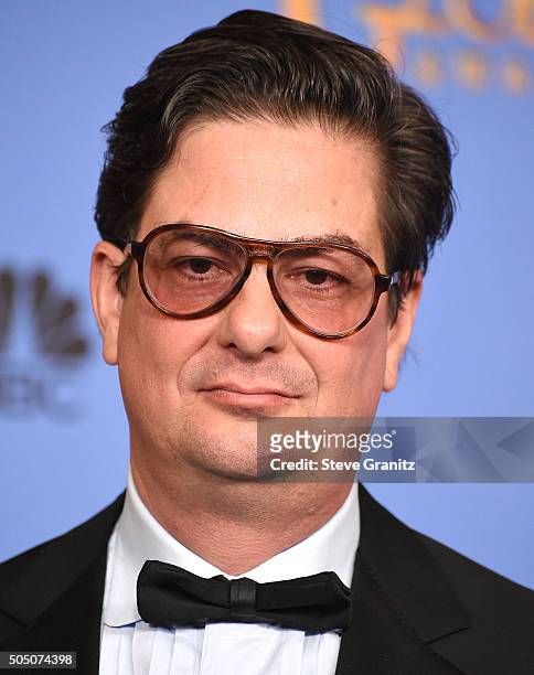 Roman Coppola poses at the 73rd Annual Golden Globe Awardsat The Beverly Hilton Hotel on January 10, 2016 in Beverly Hills, California.