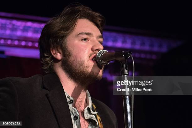 Connor Kennedy performs during the Velvet Underground Lou Reed Benefit Tribute 50th Anniversary Celebration of the Arts at The Cutting Room on...