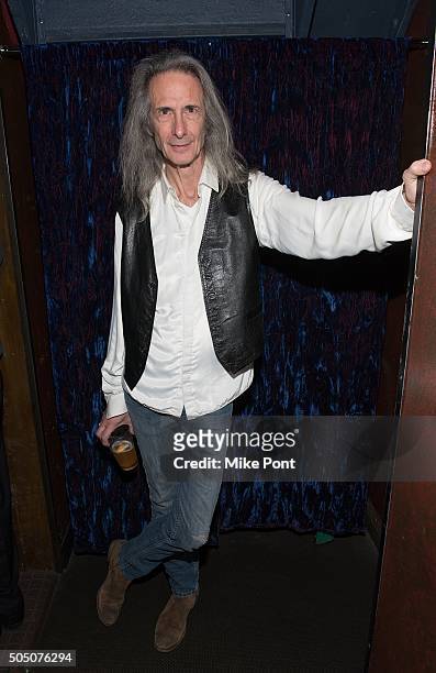 Guitarist Lenny Kaye attends the Velvet Underground Lou Reed Benefit Tribute 50th Anniversary Celebration of the Arts at The Cutting Room on January...