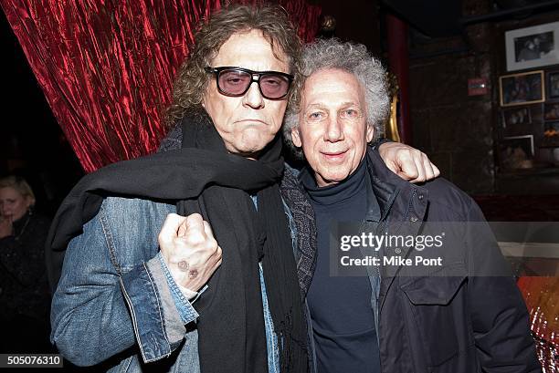 Photographers Mick Rock and Bob Gruen attend the Velvet Underground Lou Reed Benefit Tribute 50th Anniversary Celebration of the Arts at The Cutting...