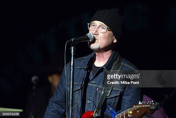 Musician Marshall Crenshaw performs during the Velvet Underground Lou Reed Benefit Tribute 50th Anniversary Celebration of the Arts at The Cutting...