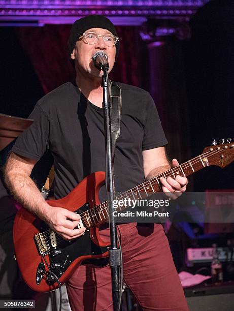 Musician Marshall Crenshaw performs during the Velvet Underground Lou Reed Benefit Tribute 50th Anniversary Celebration of the Arts at The Cutting...