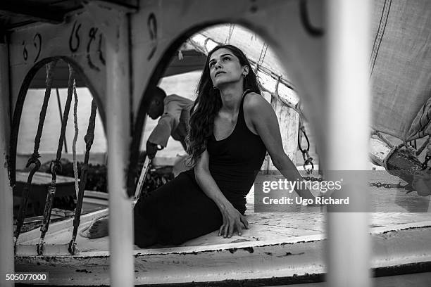 Model Elisa Sednaoui is photographed for Self Assignment on June 3, 2014 in Luxor, Egypt.