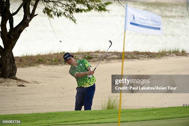 Kodai Ichihara of Japan in action during the Asian Tour Qualifying School Final Stage at Springfield Royal Country Club on January 15, 2016 in Hua...