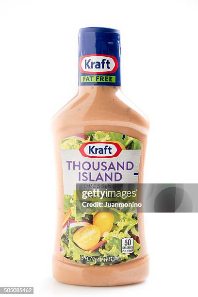 クラフトブランドサウザンアイランドドレッシング - vinaigrette dressing ストックフォトと画像