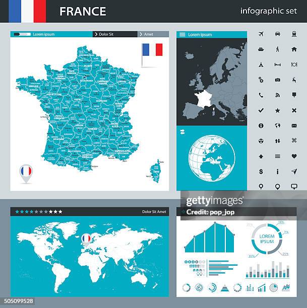 france - infographic map - illustration - strasbourg stock illustrations