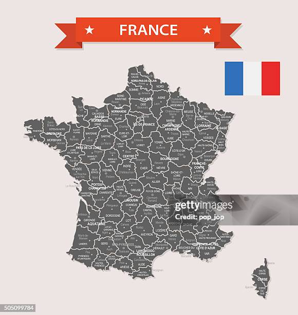 ilustraciones, imágenes clip art, dibujos animados e iconos de stock de francia-antiguo mapa de ilustración - nord