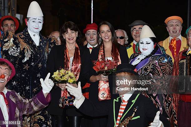 In this handout provided by Centre de Presse, Princess Stephanie of Monaco and daughter Pauline Ducruet attend the 40th International Circus Festival...