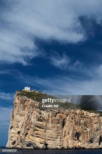 view of capo caccia - alghero - neptune's grotto stock pictures, royalty-free photos & images