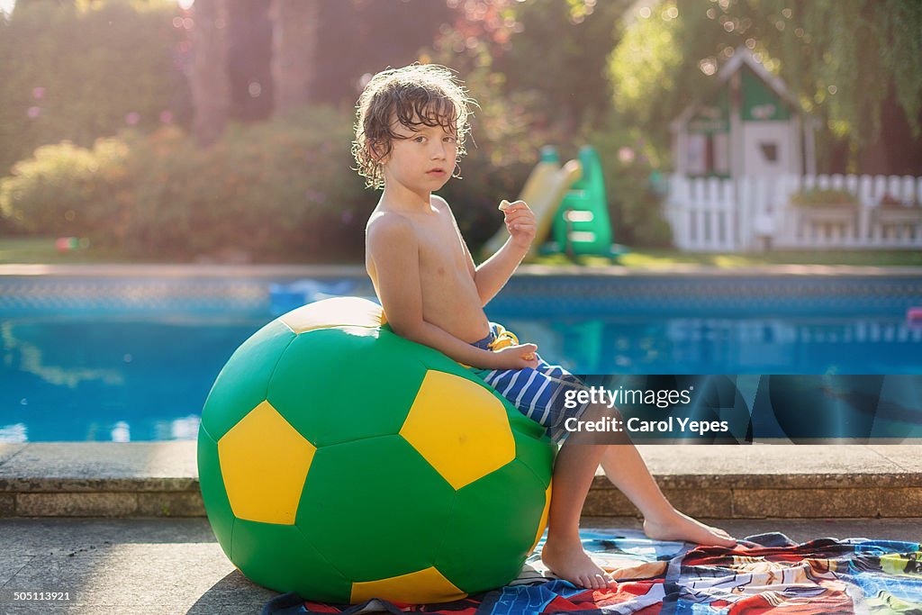 Snack at the poolside