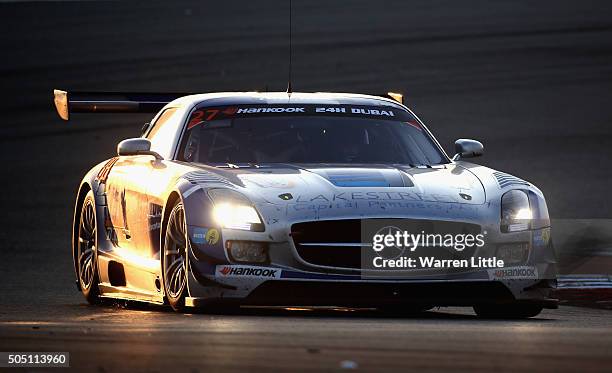 Automotive-Performance , Mercedes SLS AMG GT3 races during the Hankook 24 Hours Dubai Race in the International Endurance Series at Dubai Autodrome...