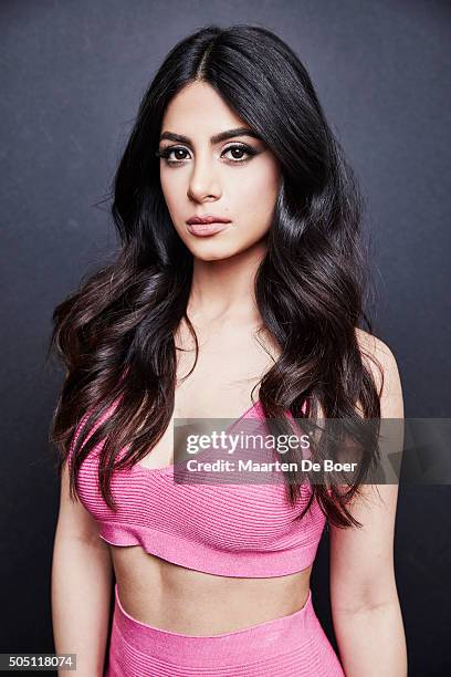 Emeraude Toubia of ABC Networks FREEFORMS's 'Shadowhunters: The Mortal Instruments' poses in the Getty Images Portrait Studio at the 2016 Winter...