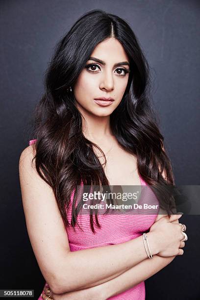 Emeraude Toubia of ABC Networks FREEFORMS's 'Shadowhunters: The Mortal Instruments' poses in the Getty Images Portrait Studio at the 2016 Winter...