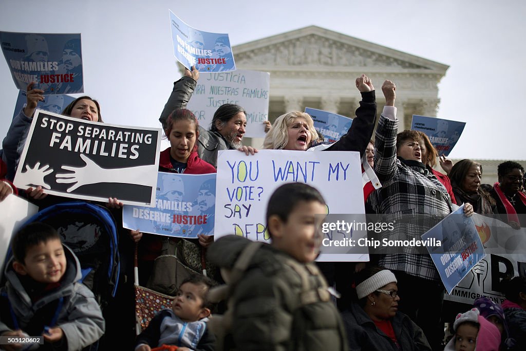 Immigration Activists Rally In Front Of U.S. Supreme Court