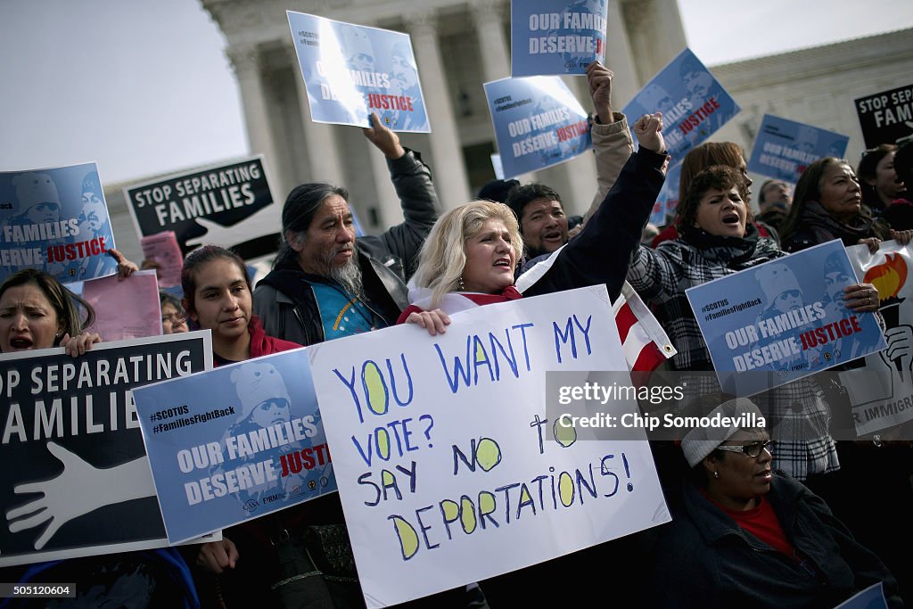 Immigration Activists Rally In Front Of U.S. Supreme Court