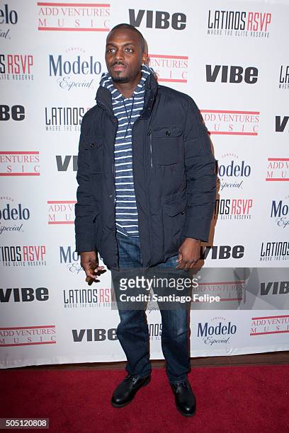 Plaxico Burress attends Add Ventures Music Official Launch Party at Stage 48 on January 14, 2016 in New York City.
