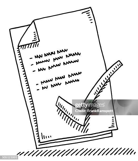 check mark paper sheet drawing - lijst document stock illustrations