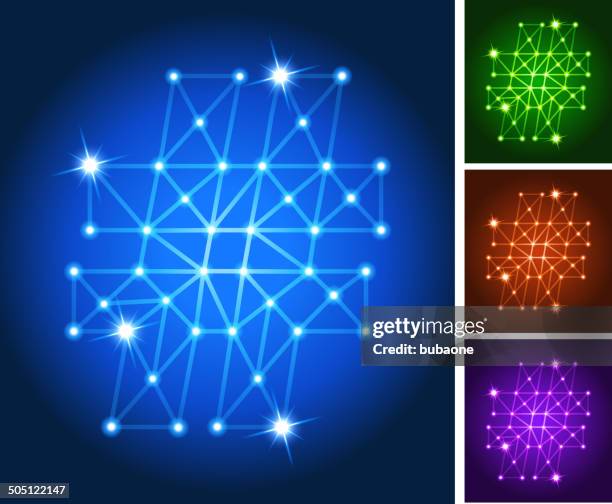 hashtag on triangular nodes connection structure vector art - hashtag background stock illustrations