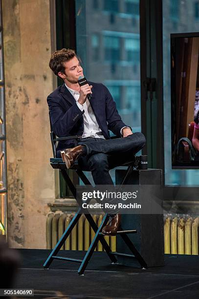 Jack Quaid speaks to AOL Build about Vinyl at AOL Studios In New York on January 15, 2016 in New York City.