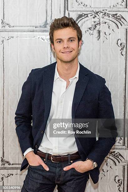 Jack Quaid speaks to AOL Build about Vinyl at AOL Studios In New York on January 15, 2016 in New York City.