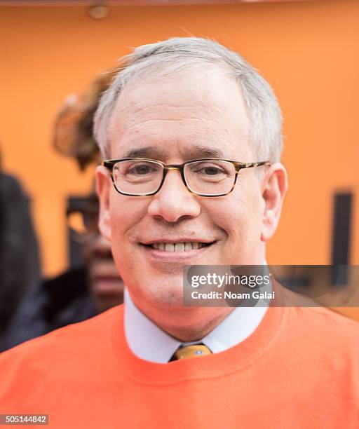 New York City Comptroller Scott M. Stringer attends the 6th annual New York Peace Week press conference at City Hall on January 15, 2016 in New York...