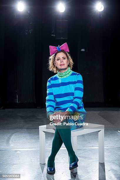 Spanish designer Agatha Ruiz de la Prada poses for a portrait session on January 15, 2016 in Madrid, Spain.