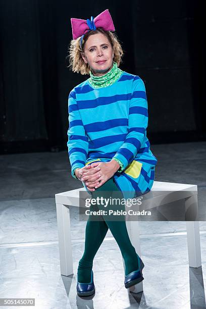 Spanish designer Agatha Ruiz de la Prada poses for a portrait session on January 15, 2016 in Madrid, Spain.