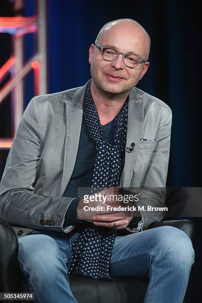 Executive Producer/Creator Jacco Doornbos speaks onstage during "The Passion" panel discussion at the FOX portion of the 2015 Winter TCA Tour at the...