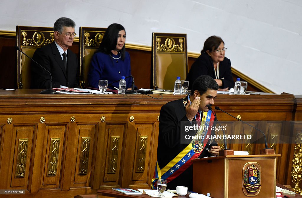 VENEZUELA-POLITICS-PARLIAMENT-REPORT-MADURO-RAMOS-GUTIERREZ