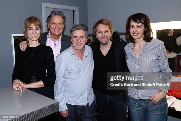 Actors of the piece Pauline Lefevre, Francois-Eric Gendron, Daniel Auteuil, Autor of the piece Florian Zeller and Actress of the piece Valerie...