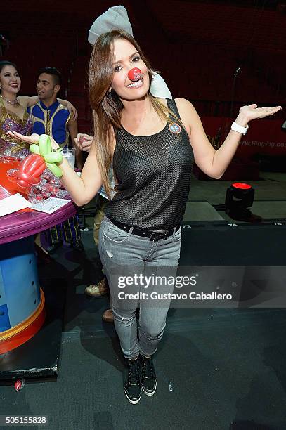 Karent Sierra attends the Ringling Bros. And Barnum & Bailey Circus Presents Circus XTREME! VIP Hispanic Celebrity Event at AmericanAirlines Arena on...