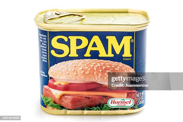 spam - carne spam foto e immagini stock