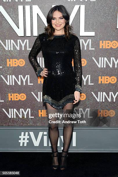 MacKenzie Meehan attends the "Vinyl" New York premiere at Ziegfeld Theatre on January 15, 2016 in New York City.