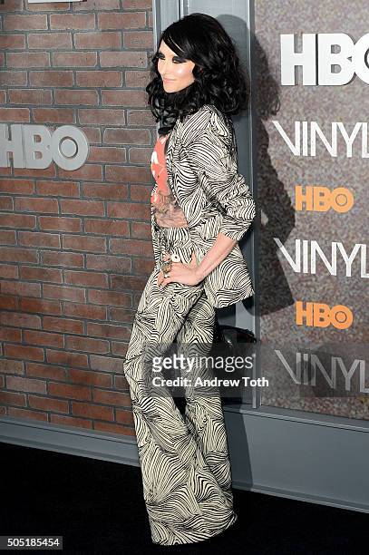 Stacey Bendet attends the "Vinyl" New York premiere at Ziegfeld Theatre on January 15, 2016 in New York City.