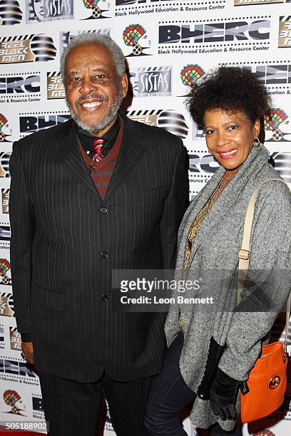 Actor Sy Richardson and Theresa Richardson arrive at the opening night of the 22nd Annual African American Film Marketplace at Harmony Gold Theatre...