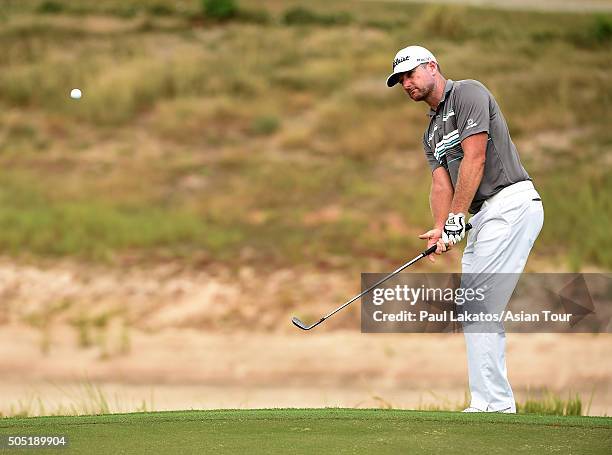 Marcus Both of Australia during the Asian Tour Qualifying School Final Stage at Springfield Royal Country Club on January 16, 2016 in Hua Hin,...