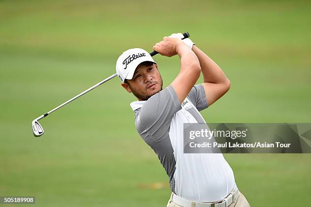 Masaru Takahashi of Japan during the Asian Tour Qualifying School Final Stage at Springfield Royal Country Club on January 16, 2016 in Hua Hin,...