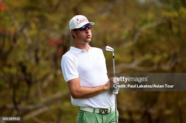 Sebastian Heisele of Germany during the Asian Tour Qualifying School Final Stage at Springfield Royal Country Club on January 16, 2016 in Hua Hin,...