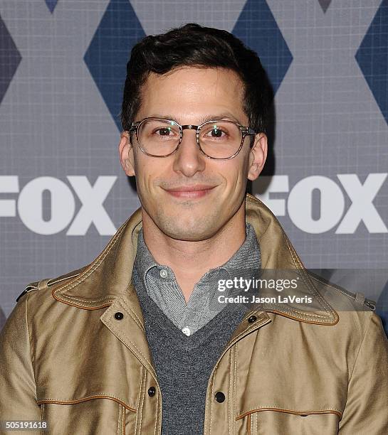 Actor Andy Samberg attends the FOX winter TCA 2016 All-Star party at The Langham Huntington Hotel and Spa on January 15, 2016 in Pasadena, California.