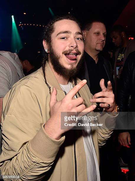 Recording artist Post Malone appears at 1 OAK Nightclub at The Mirage Hotel & Casino on January 15, 2016 in Las Vegas, Nevada.