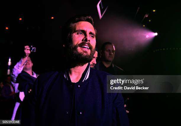 Television personality Scott Disick appears at 1 OAK Nightclub at The Mirage Hotel & Casino on January 15, 2016 in Las Vegas, Nevada.