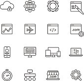 Web Development Line Icons