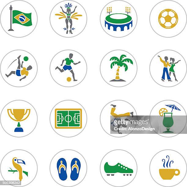 brazilian icons - capoeira 幅插畫檔、美工圖案、卡通及圖標