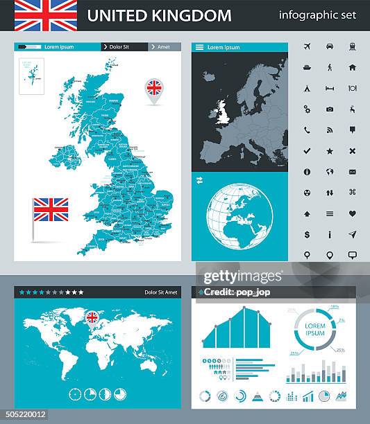 united kingdom - infographic map - illustration - manchester city liverpool stock illustrations