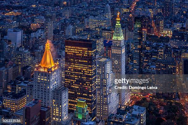 new york city skyline, manhattan, usa - flatiron district stock pictures, royalty-free photos & images