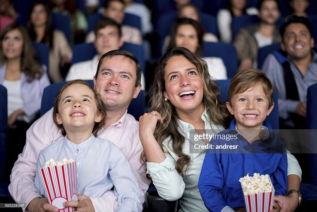 Family at the cinema