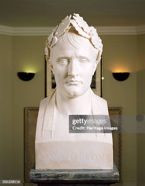 Bust of Napoleon as Emperor of France, c2000s. From the collection at Chiswick House, Burlington Lane, Hounslow, London. Marble bust of Napoleon...