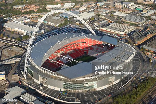 Wembley Stadium, London, 2006. Aerial view. Artist: Historic England Staff Photographer.
