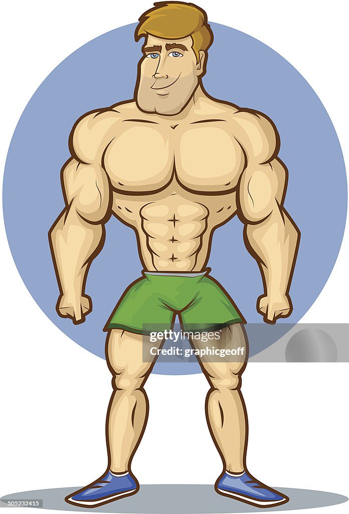 Bodybuilder Cartoon Character High-Res Vector Graphic - Getty Images